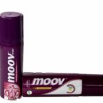 Hinweis auf Moov Spray, ein ayurvedisches Mittel mit Wintergrünöl zur Schmerzstillung und Entzündungsvorbeugung bei Prolemen in Gelenken oder Muskeln